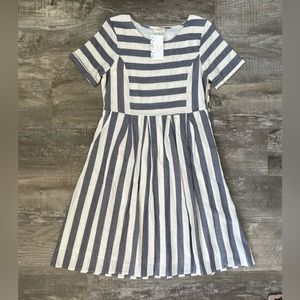 Orange creek striped midi dress size medium NWT